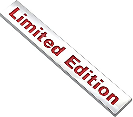 Yiida Limited Edition Auto Aufkleber - Metall Abziehbilder für Links, Rechts, Hinten - Motorrad, Boot - 10 x 1,5 x 0,4 cm