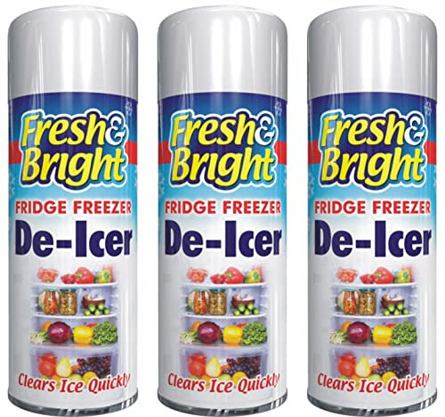 HitlineUK Deicer Spray for Windows Fridge Freezer (3 x 200ml), De-icer Deicer Fast Acting Melts Ice and Frost Quickly for Windows/Mirrors, Operates -15°c and Prevents Re-freezing Deicer