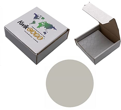 KwikCaps 14mm Screw Covers - EGGER U763 Pearl Grey x 625 - Self-Adhesive PVC Hole Cover Stickers