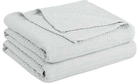 PiccoCasa Coperta in bambù rinfrescante per tutte le stagioni traspirante per dormienti caldi, morbida e leggera per letto, divano sottile coperta estiva mantiene fresco grigio chiaro super king 230