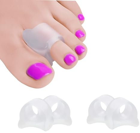 12 Stück Gel Zehenspreizer Silikon Zehenspreizer, Zehentrenner, Zehenspreizer für Hallux Valgus Korrektur für Bunion Korrektur, überlappende Zehen