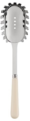 SABRE PARIS - Cuillère à spaghetti 26 cm - Pop - Couverts de service - Acier inoxydable et acrylique - Passe au lave-vaisselle - Couleur ivoire