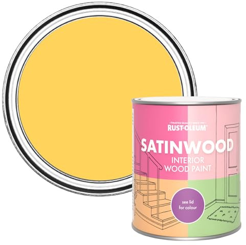 Rust-Oleum Yellow Satinwood Interior Wood Paint - Lemon Jelly 750ml