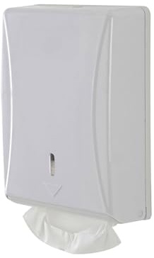 Avilia Distributore A Muro Salviette Di Carta Piegate 400 Unità, con Erogazione Automatica e Finestra Visiva, Per Bagni Pubblici e Privati, Design Compatto, Igienico e Pratico, 36x25x10Cm