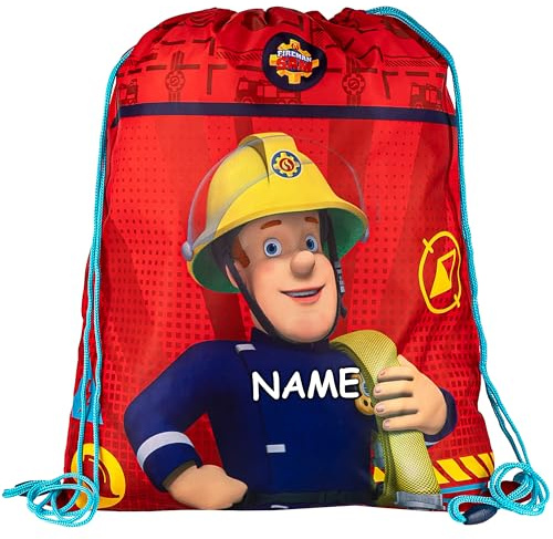 alles-meine.de GmbH Kinder - Reiseartikel & Taschen - Verschiedene Artikel frei wählbar - Sportbeutel - Turnbeutel - Schuhbeutel/Rucksack - Feuerwehrmann Sam - inkl. Name - was..