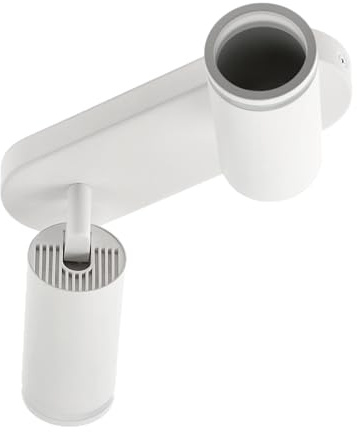 GTV - Deckenleuchte SOLIS | Schwenkbar 2*GU10 | Deckenstrahler 2 Flammig Weiss, Deckenlampe Wandstrahler Drehbar, Spotlight Lampe Deckenspots für Küche, Schlafzimmer, Wohnzimmer (Ohne Leuchtmittel)
