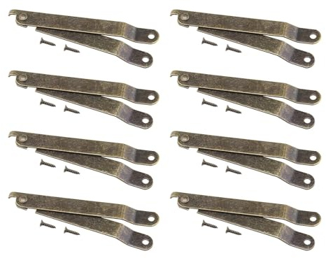 ECSiNG 20 Stück Kistendeckel-Stützscharniere Retro-Stützscharniere Faltbare Stützscharniere Bronze-Stützscharniere Halterung für Schränke Holzkisten Magische Kisten Fenster