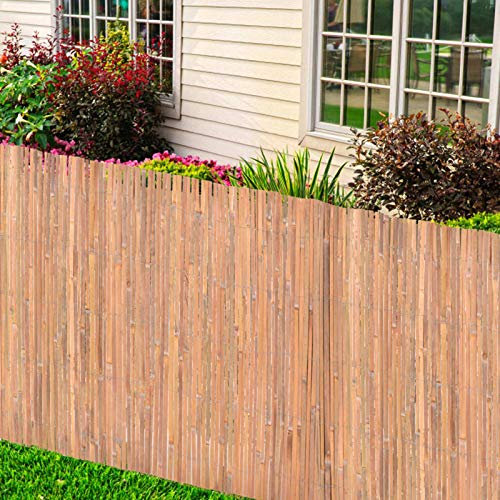ShGaxin Valla de bambú 100x600 cm, Cañizo Jardin Ocultacion, Cercado Terraza, Valla De Ocultacion Jardin, Vallas Decorativas