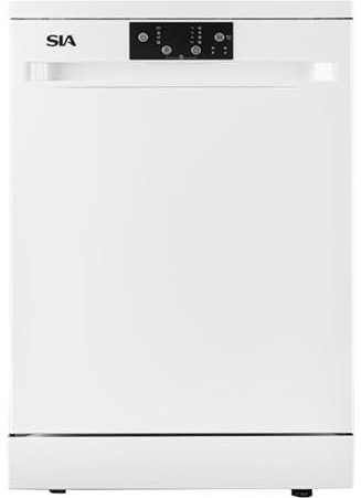 SIA SFSD6013W 60cm White Freestanding Dishwasher, 4 Programmes Eco Quick Wash