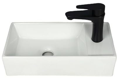 Tu Ye Vasque à Poser, Évier de Cuisine en céramique, lavabo Mural en céramique Minimaliste Moderne, lavabo carré, cuve de Lavage, évier de Ferme