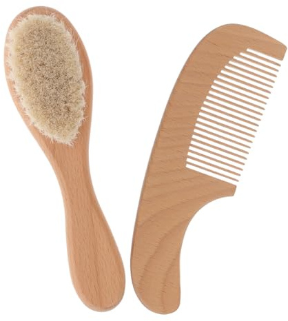 Hohopeti 1satz Babypflege Mit Holzhaarbürste Und Sanfter Badewanne Inklusive Weicher Kopfhautmassagebürste Und Kamm Für Angenehme Haarpflege Und Reinigung Bei Neugeborenen