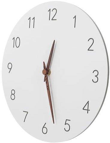HAWILLOSCH Leise Moderne Wanduhr Aus Leichtem Holz Mit Zeitlosem Design Geräuscharm Für Wohnzimmer Schlafzimmer Büro Einfache Wanddekoration Und Präzise Quarzuhrzeitmesser