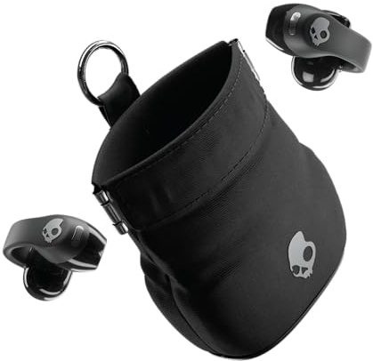 Skullcandy Push 720 Open Wireless Open Ear Bluetooth Earbuds, Headphones, Waterproof, Clip-On Lightweight Design, 30 Hours Battery, Wireless Charging Pouch, Microphone for iPhone Android - True Black