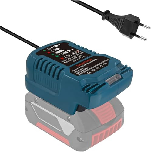 YUHDWRE 220V pour Chargeur de Batterie Bosch Professional 18V, GAL1880CV, Remplacement pour Batterie Bosch GBA 18V BAT609 BAT610G BAT618G BAT619 (sans batterie)