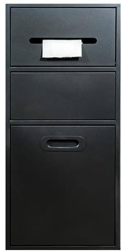 LFONDIGE Rectangle Recessed Shower Shelves Niche, Water Proof Bathroom Toilet Paper Holders, Storage Cabinets with Door for Kitchen Bath Fixtures(Black,30X67X14cm-12X26X5.5in)