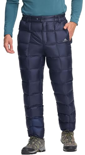 Pioneer Camp Pantalones de plumón para hombre, gruesos y cálidos, ultraligeros, esquiar, calor térmico, para exteriores, a prueba de viento, pantalones de invierno, perfectos para condiciones