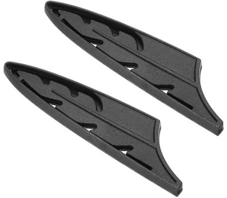 PATIKIL ABS Safety Knife Cover Sleeves for 3.5 Paring Knife, Universal Chopping Edge Guard Blade Protector Sheath for Kitchen Bar, Black, 9.6cm L, Pack of 2