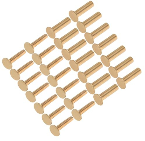 VALICLUD 14 Paires de Rivets en Cuivre 1,2 Mm pour Assemblage Manche de Couteau, Kit de Fixation pour Réparation Ustensiles Cuisine, Quincaillerie Solide pour Couteaux à Monter Soi-même