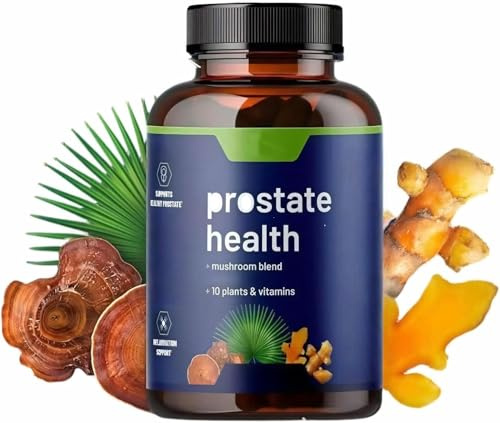 Prostatahälsa för män - Hårhälsa och urinvägsstöd med, för mäns hälsa, vegan, icke-GMO