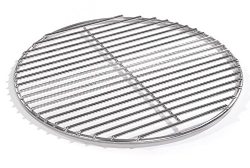 34,5cm Grill rund Edelstahl, für Weber Kugelgrill, 4mm Stäbe Grillrost V2A