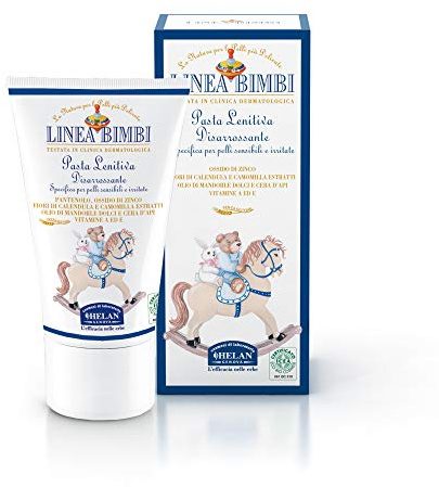 Helan, Linea Bimbi, Liniment Bebe, Creme Corps Bébé et Enfant pour Change Couche, Crème Hydratante Apaisante et Protectrice contre Irritations avec Calendule, Aloe et Vitamine E, 50 ml - Made in Italy