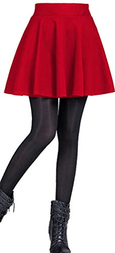 Emma & Giovanni - Gonna Corta Svasata - Donna, Taglia M, Rossa