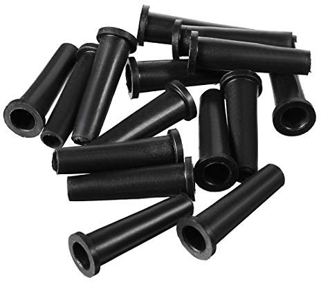 sourcing map 15stk PVC Zugentlastung Kabelknickschutz 7.5-4.5mm ID Schwarz