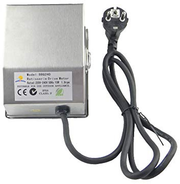 Chancs - Barbacoa de acero inoxidable, 220 V, 10 W, 1,8 rpm para comidas familiares, barbacoas al aire libre, cocina de hotel