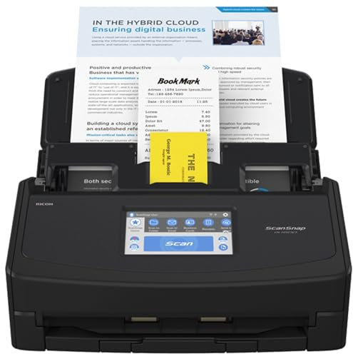 ScanSnap iX1600 Desktop Dokumentenscanner Schwarz - 5 GHz - Duplex, ADF, A4, WLAN, Touchscreen, USB 3.2