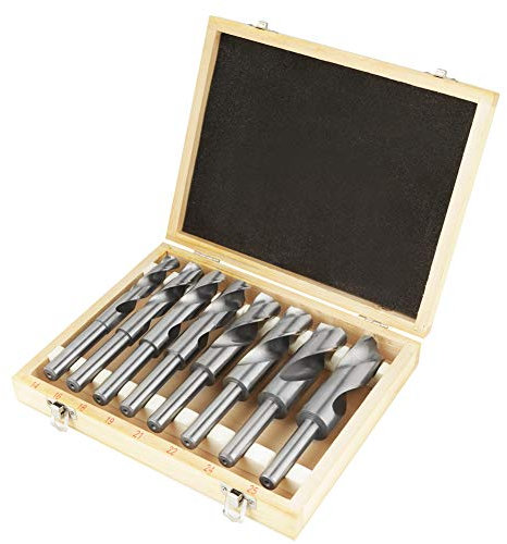 Punta elicoidale in acciaio HSS, 8 pezzi per trapano in metallo trattato termicamente industriale per fai te e uso professionale