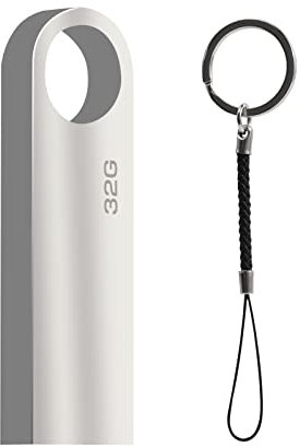 Chiavetta USB 32 GB, Metallo Pen Drive 32 giga Mini Penna USB 32GB Portatile Flash Drive USB Key 32GB per PC, Laptop, Auto ecc