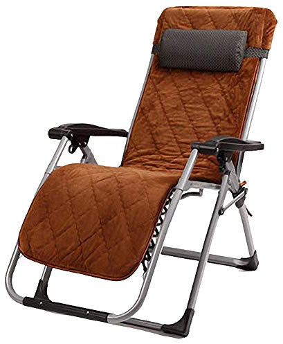 MXXHFC Klappbarer, gepolsterter Strandstuhl, Sonnenliege für Garten und Outdoor-Camping mit Kopfstützen-Liegestühlen für Erwachsene