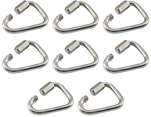 Zerniple (8 Stück) M5 Triangle Quick Link 304 Edelstahl Locking Delta Kettenglied