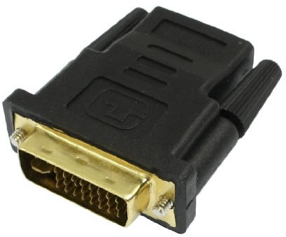 Ruilogod DVI Dual Link 24 + 5 Macho a HDMI Adaptador de conector recto hembra HDMI