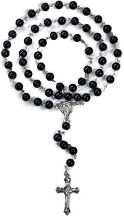 FLAFARY Rosary Beads, Rosary Beads Catholic for Men and Women Pack in Holy Cup Metal Gift Box, First Communion Rosary for Girls and boys, Rosary Necklace as Gifts for Mother, Grandmother, Elders.