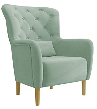 Mirjan24 Sessel Relaxsessel mit Kissen Anaser, Polstersessel, Freizeitsofa, Armsessel, Gesteppte Rückenlehne, Relaxsessel, Fernsehsessel, Loungesessel mit Armlehnen, Ohrensessel (Magic Velvet 2227)