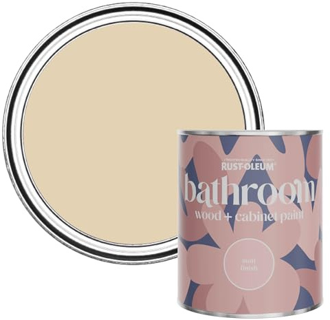 Rust-Oleum Beige Moisture Resistant Bathroom Wood and Cabinet Paint in Matt Finish - Sandhaven 750ml