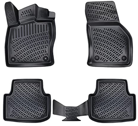 fussmattenprofi.com 3D Gummimatten Set Für Cupra Formentor Baujahr ab 2020 | Extra Hoher Rand Allwetter Auto Fussmatten I TPE Geruchlos rutschfest Fußmatten Zubehör