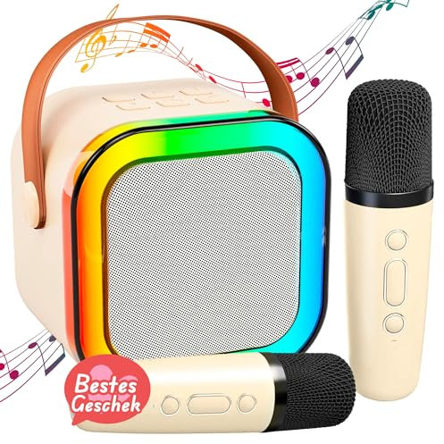 Karaoke Maschine Kinder mit 2 Karaoke Mikrofon Kinder: [Neueste] Kinder Karaoke mit 2 Mikrofonen - Karaoke Anlage - Mini Karaoke - Geschenke für Mädchen - Musikinstrumentzubehör Spielzeug