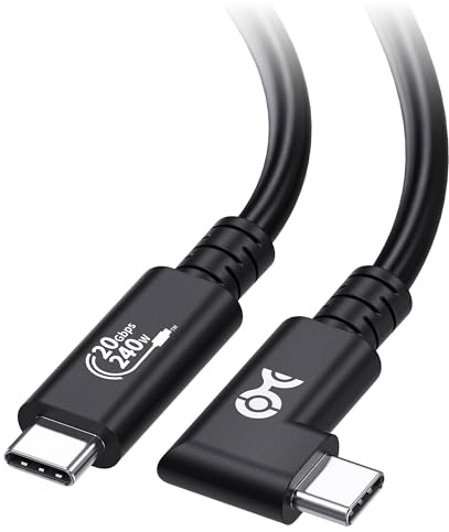 Cable Matters USB-IF-certifierad kabel: USB 4-kabel 20 Gbps, 2 m, med 8K-video, 240 W-laddning, kompatibel med Thunderbolt 4-kabel, iPhone 15 Pro Max, Apple Vision Pro, MacBook, XPS, Surface