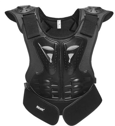 Baymate Armatura Moto per Uomini e Donne Paraschiena per Motocicletta Riflettente Notturno Armature per il Corpo (Nero,M)