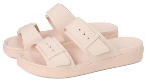 Crocs Women Sandal,Brooklyn Buckle Low,Quartz,4 UK Women