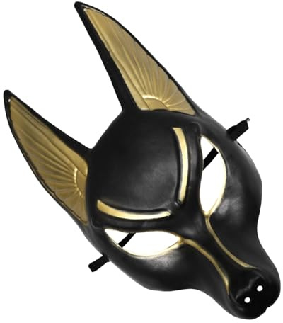 HOMOCONO Anubis-Maske Abziehmaske Maskerade das Kostüm Cosplay-Tiermaske Halloween-Maskenstütze halloween maske schwarze maske Karneval-Maske Cosplay-Halloween-Maske Cosplay-Maske Plastik