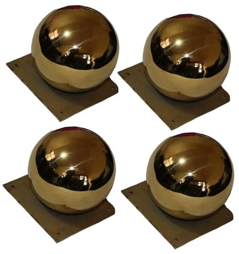 Gambe per divano in acciaio inox placcate oro con design a sfera cava piedini rotondi per mobili per divani moderni
