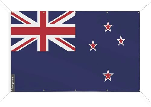 Drapeau Nouvelle-Zélande 10 Oeillets en Plusieurs Tailles (S) 110 x 165 cm