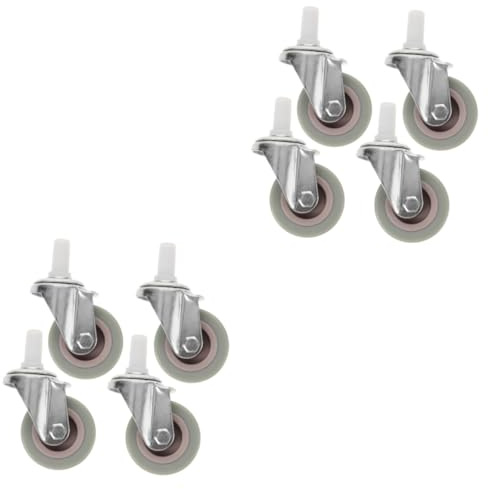 Cabilock 2 Series Ruedas Giratorias De Repuesto para Cubos De Fregona De Ruedas Marco Galvanizado Accesorios Compatibles para De Carros De Limpieza 4 Piezas X 2