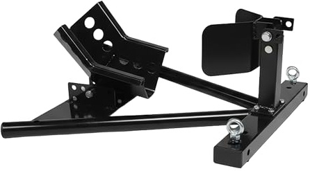 Relaxdays Motorrad Ständer, Vorderrad, für Räder Ø 15–21 Zoll, schwarz | 450 kg, Stahl, Motorradwippe Anhänger & Garage