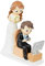 Mopec Figura Novios y Videojuegos, Poliresina, Blanco, 8.5x18.5x21 cm