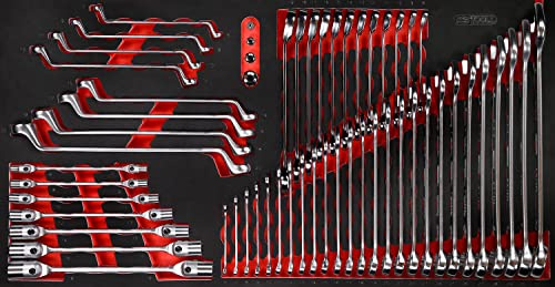 KS Tools 813.0057 Schraubenschlüssel-Satz in Schaumstoffeinlage, 57-tlg