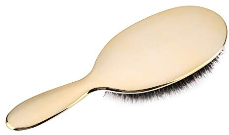 Borstenhaarkamm, Borstenkopfhautkamm, antistatischer Haarkamm, zum Entwirren der Haarbürste Haarbürste Haarkamm Glättungsbürste(gold)